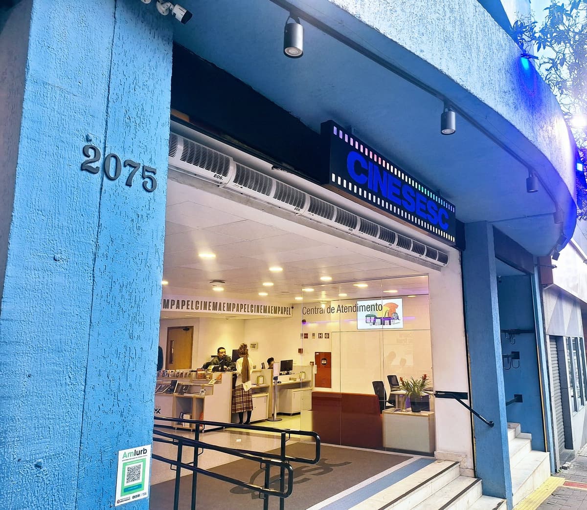 Entrada do CineSesc, na Rua Augusta, uma das salas da Mostra