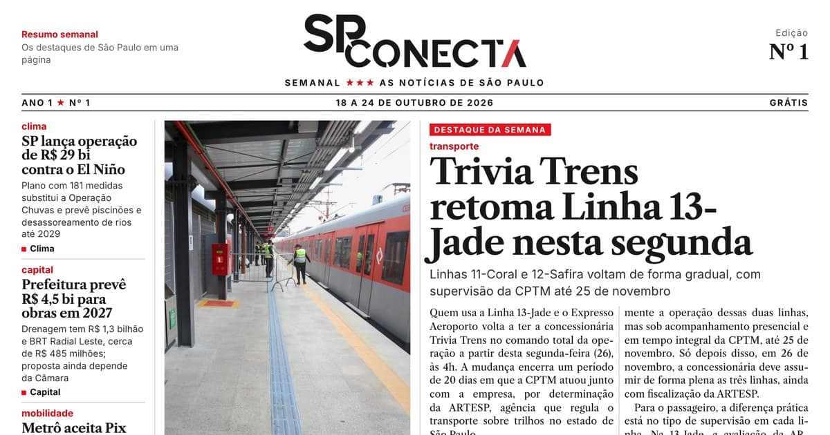 Capa do São Paulo Conecta Semanal nº 1