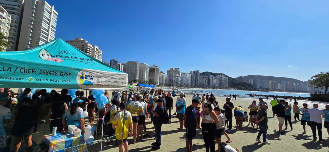 Guarujá tem manhã de surf e canoa adaptados neste sábado Guarujá tem manhã de surf e canoa adaptados neste sábado